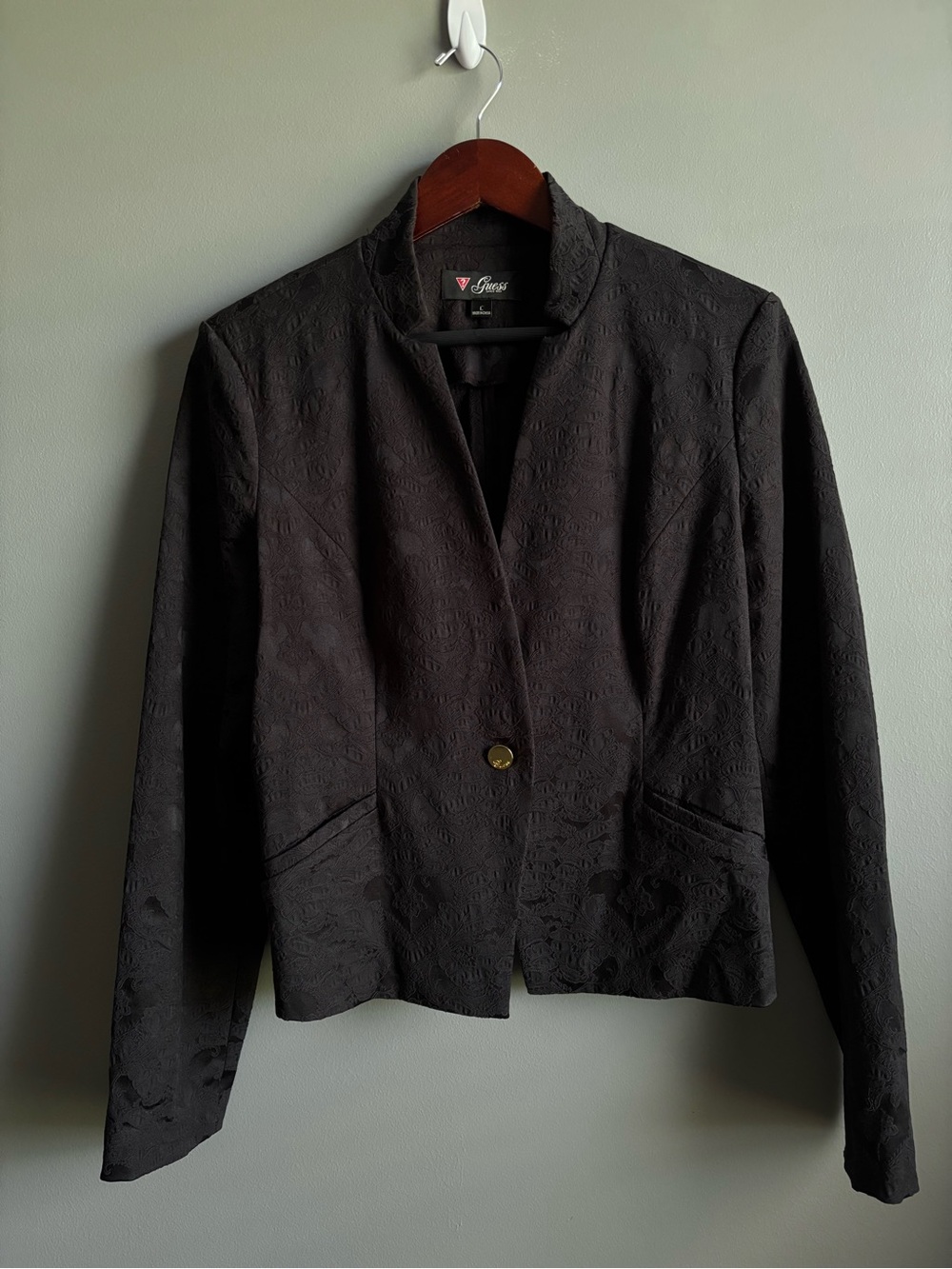 Guess Jacquard Cropped Blazer
